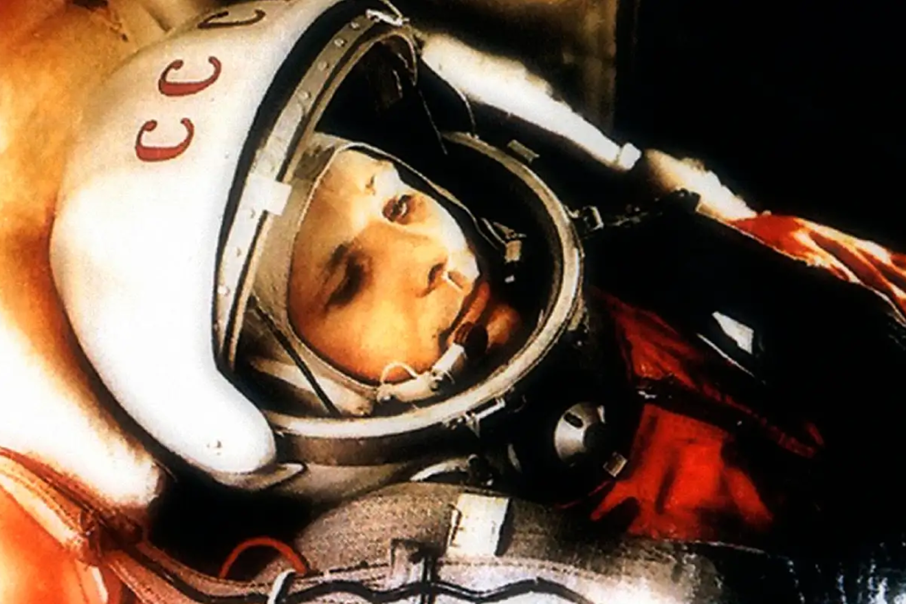 Russian cosmonaut Yuri Gagarin, the first man in space, completed a circuit of the Earth in the spaceship Vostok 1 on April 12, 1961. Photograph from Getty Images