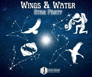 Wings and Water Star Party image showing constellations: Pisces, Aquarius, Cygnus, and Aquila