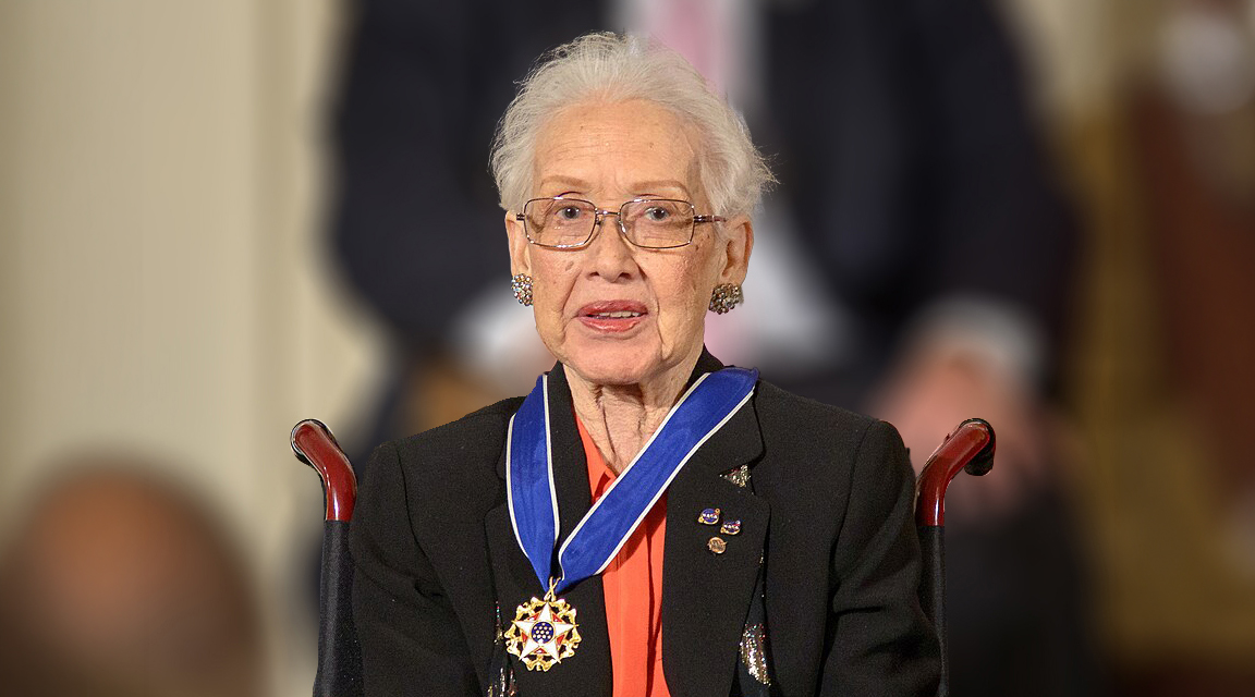 The Presidential Medal of Freedom was awarded to Katherine Johnson in 2015. Credit NASA